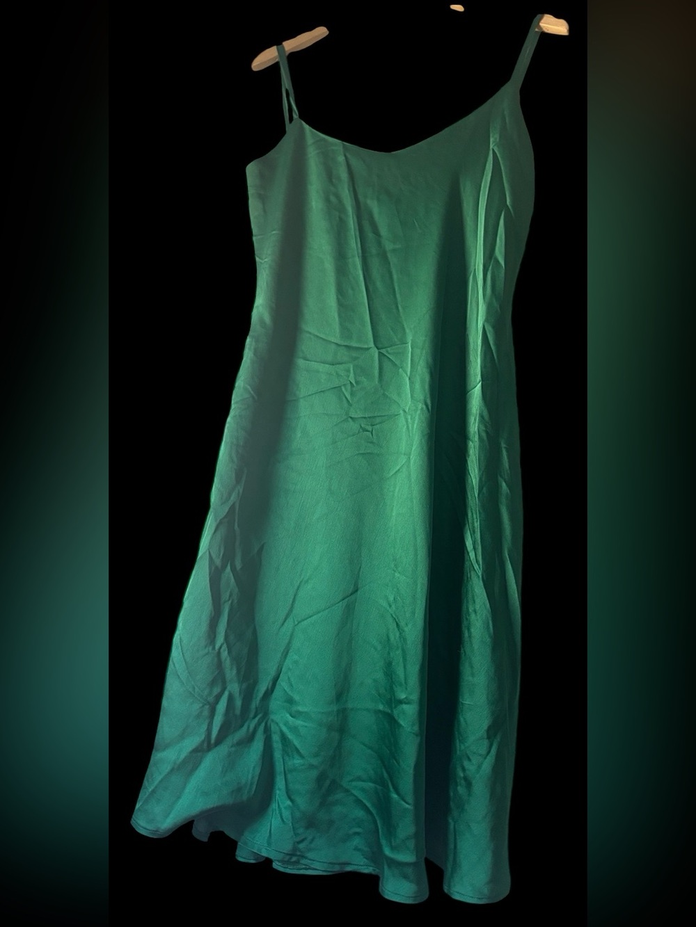 Emerald Green Inori Satin Slip Skirt